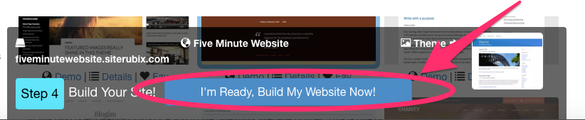 create a free website with siterubix step 4