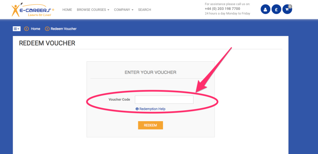 Redeem your e-Careers Voucher