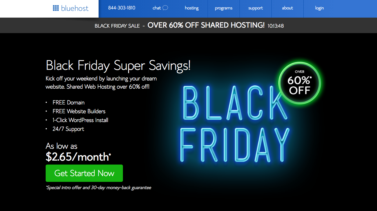 bluehost black friday deals 2016