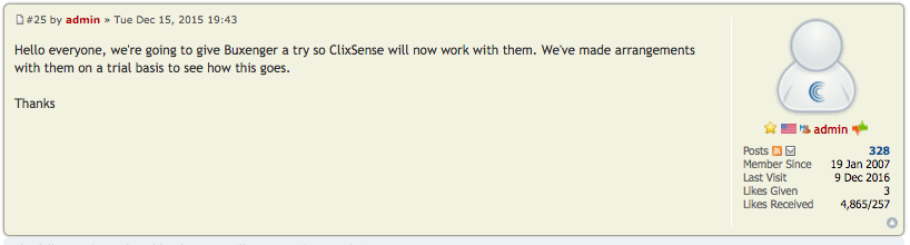 buxenger and clixsense