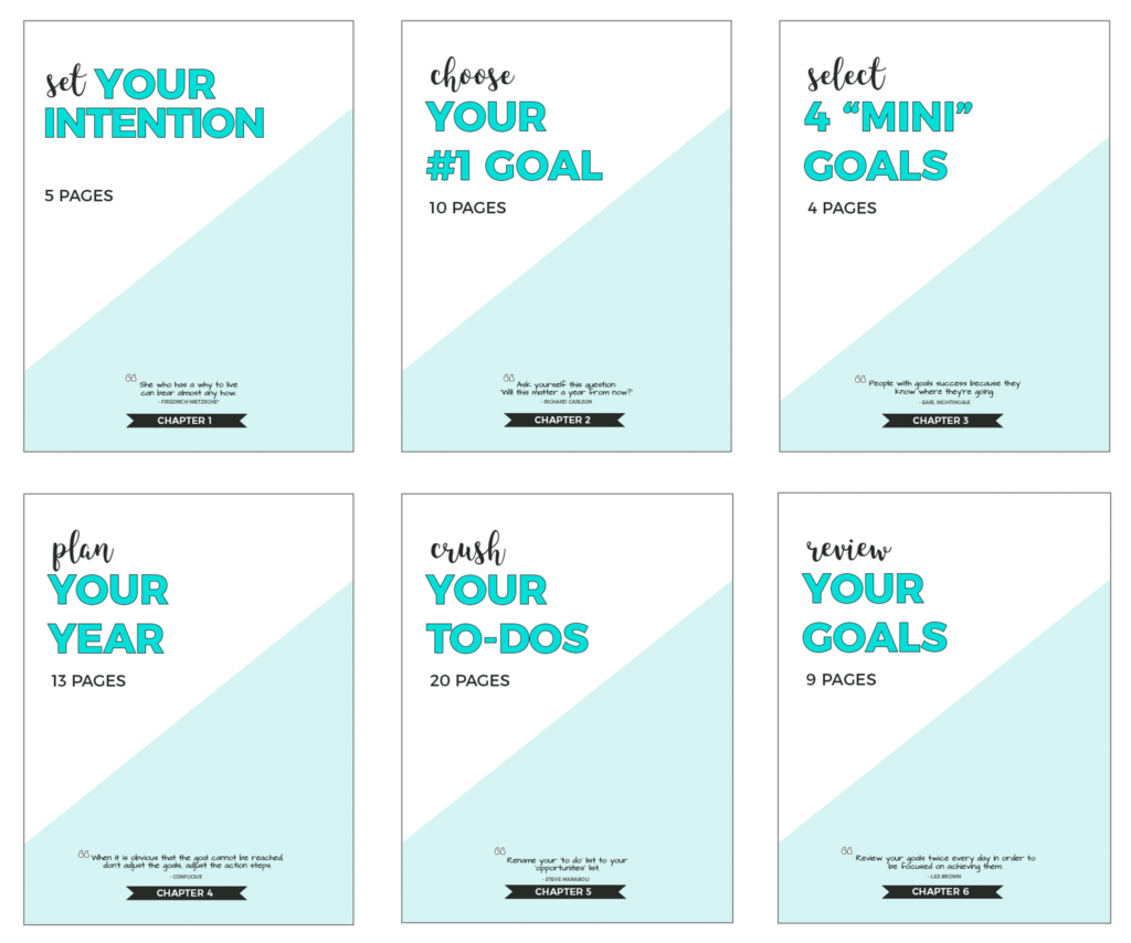 Slay Your Goals Planner Contents