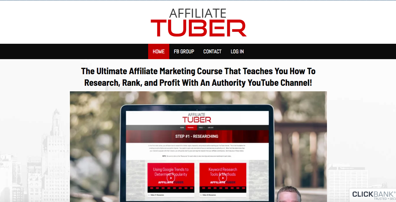 affiliatetuber review sales page